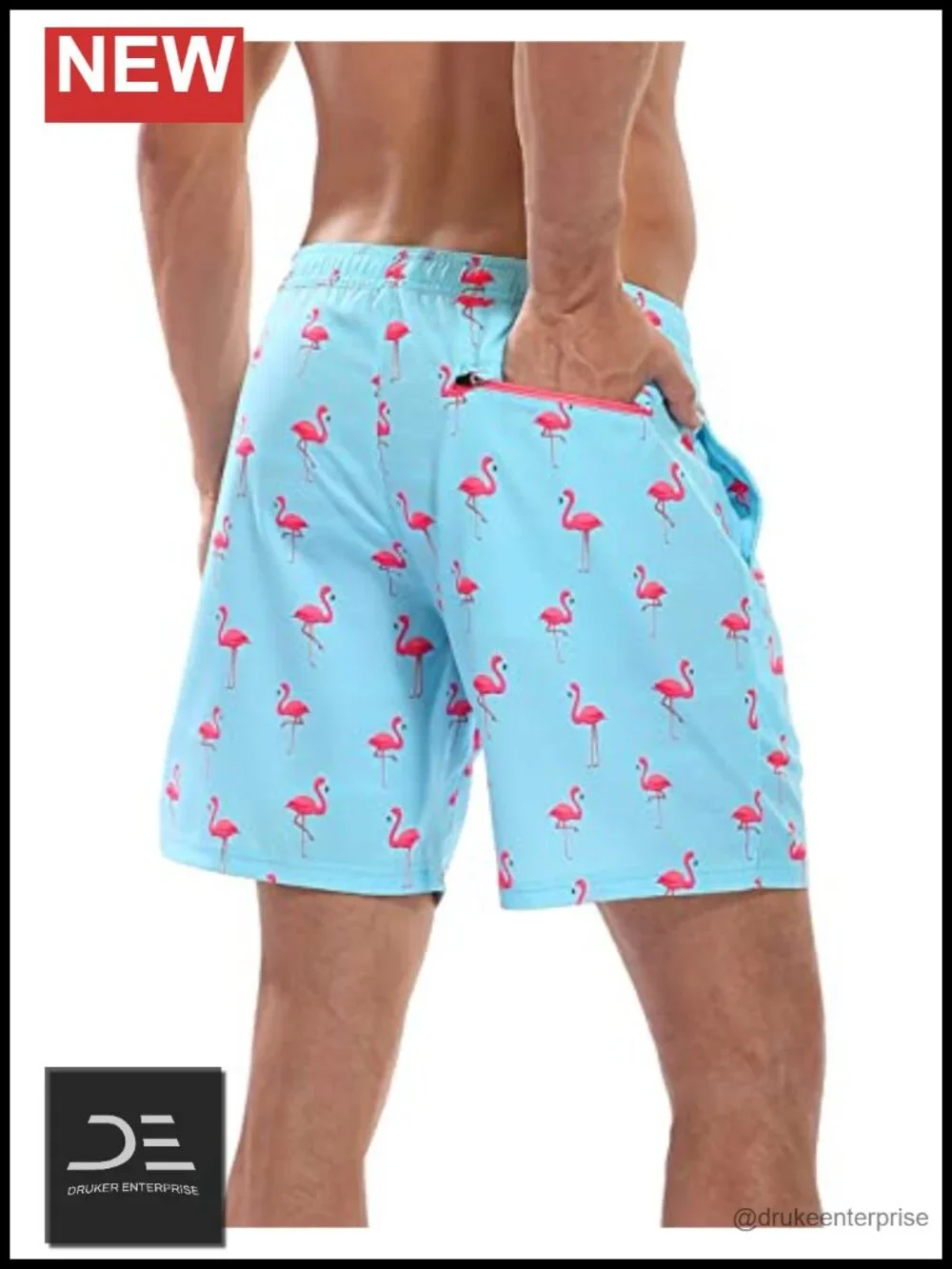 Men's Swim Trunks with Compression Liner 7 Inch Inseam Quick Dry UPF 15